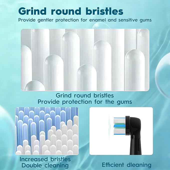 8PCS Replacement Heads Compatible with Oral B iO 3 4 5 6 7 8 9 10 Series Electric ToothbrushGum Care Toothbrush Head Compatible with Oral b iO Replacement HeadsBlack