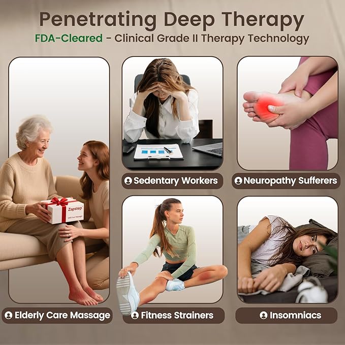Neuropathy Pain Relief for Feet Massager Pro 3D EMS Foot Massager for Neuropathy 8 TENS Pads Electric Foot Health Nerve Muscle Stimulator Circulation for Plantar Fasciitis - FSA or HSA Approved