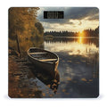 Boat at Lake Shore Smart Scale for Body Weight Accurate Bathroom Scale with LED Display Digital Weight Scales Weighing Machine High Precision Scales for Bath Home