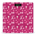 Smart Scale for Body Weight Automatic Switch Digital Bathroom Weighing Scale Love Heart Breast Cancer Awareness Ribbons