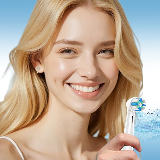 iO Replacement Heads Compatible with Oral b iO 2/3/4/5/6/7/8/9/10 Series Electric ToothbrushToothbrush Heads with Medium-Hard Bristles for Plaque Removal &amp Teeth CareWhite