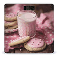 Hot Milk and Biscuits Weight Scale Digital Electronic Scales Bathroom Scale Larg LCD Backlight Display High Precision MeasurementsTempered Glass