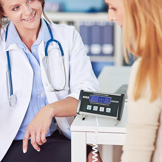 SIKE Digital Physician BMI Scale Medical Floor Scale for Body Weight 550 lb Limit Professional Weight Scale Portable Easy to Read Digital Display Heavy Duty 12.5 x 12 Platform