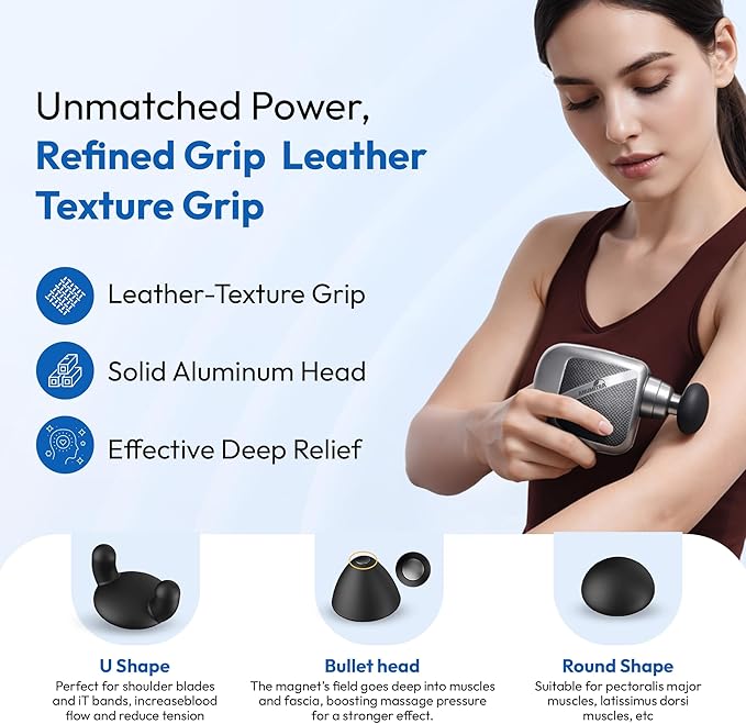 ANUMITRA Pocket Mini Massage Gun – Pocket-Sized Handheld Massager for Deep Tissue Muscle Relief Travel &amp Office Gym Use Ideal Gifts for Men &amp Women