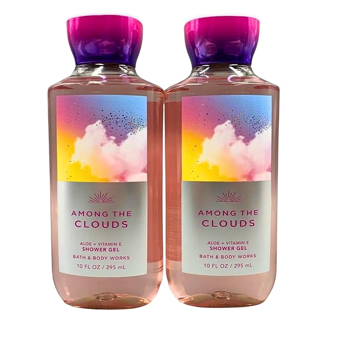 Bath &amp Body Works Shower Gel Set of 2 Bottles Each Bottle 10oz (Among The Clouds)