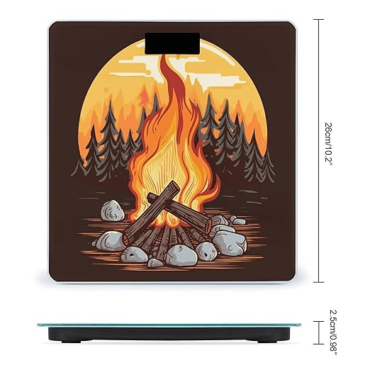 Bonfire Weight Scale for Body Weight Digital Bathroom Scale High Capacity Accurate Digital Weighing Scales and Easy-to-Read on Backlit LCD Display Scales