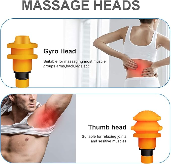 Massage Gun Attachments for Hypervolt Go 12PCS Replaceable Massager Heads to Meet Different Needs for Deep Tissue Percussion Relief Upgraded Massage Head Plug-n-Play Accessories Easy to Use