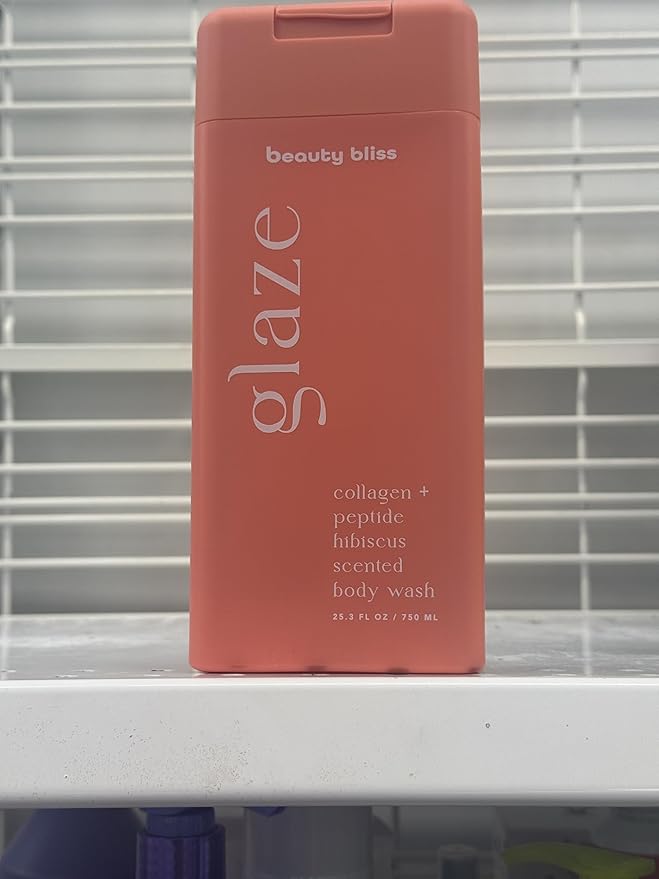 Beauty Bliss Collagen + Peptide glaze Body Wash Hibiscus Scented 25.3 Fl Oz