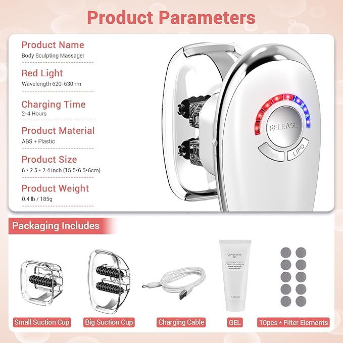 3-in-1 Body Sculpting Machine Body Sculptor Massager Reduce Stretch Marks &amp Cellulite Massagers Tool for Stomach Arms Legs Love Handles Effectively Tightens Skin