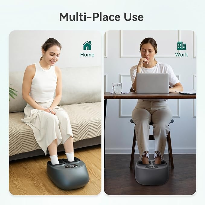 Snailax Shiatsu Foot Massager with Heat Compression Vibration Electric Foot Massager Machine for Plantar Fasciitis NeuropathyKneading Foot Warmer with Remote Control Size 13