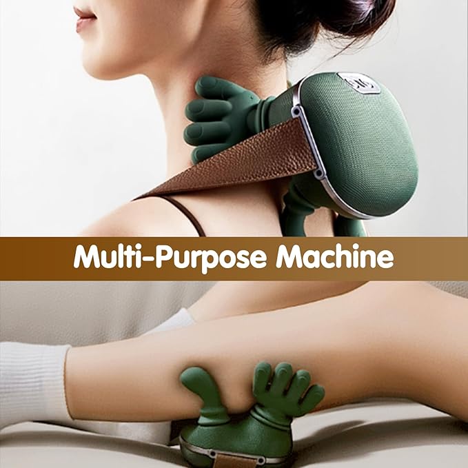 Siasoo Neck Massager With Heat-Wireless Portable Shiatsu Neck and Shoulder Deep Tissue 4D Kneading Back Massage With FingersSimulated Human Hand Design for Muscle Relax Massager Easter Gift for Mom