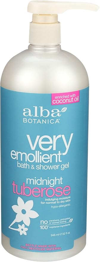 Alba Botanica Very Emollient Midnight Tuberose Bath &amp Shower Gel 32 Oz.