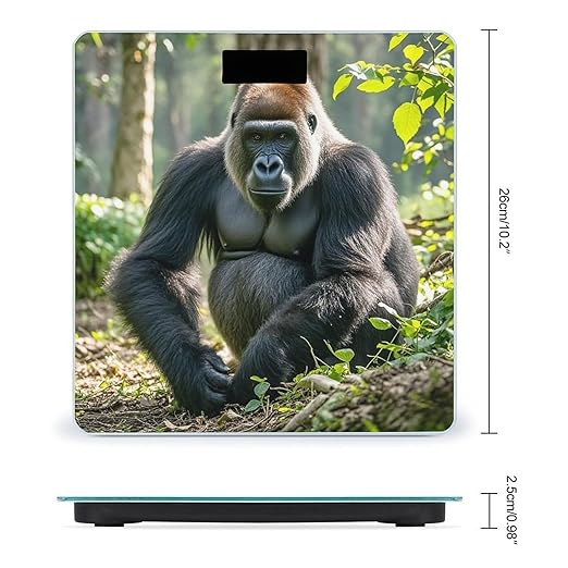 Gorilla on The Ground Scale for Body Weight Highly Accurate Digital Bathroom Body Scale Digital Bathroom Scales for People Anti-Slip Large LCD Display Smart Scales