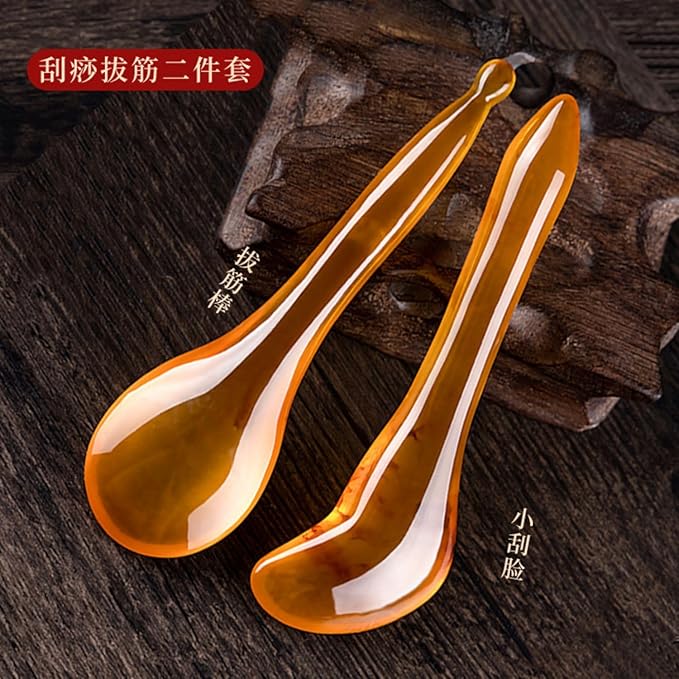 面部拨筋棒 Gua Sha Scraping Massage Facial Tools Kit眼部刮痧按摩板全身通用脸颈拔经络棒套装 HomeOffice Body Electric Massagers