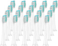 Replacement Brush Heads Compatible For Philips Sonicare DiamondClean HX3/HX6/HX9 Series Electric Toothbrush Heads HX6064(12 White 8 Black)
