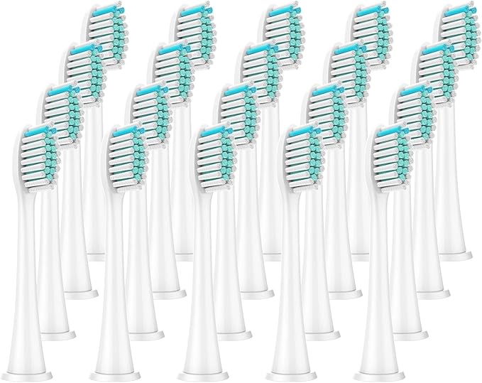 Replacement Brush HeadsCompatible for Philips HX3/HX6/HX9 Series Electric Toothbrush Heads HX6064(20Pcs White)