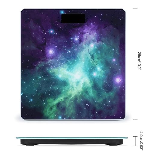 Green Blue Purple Galaxy Bathroom Scale Ultra-Bright Liquid Crystal Screen Weight Scale Accurate Bathroom Body Scales for Body Weight Bathroom Pet Home Bedroom Gift-Giving