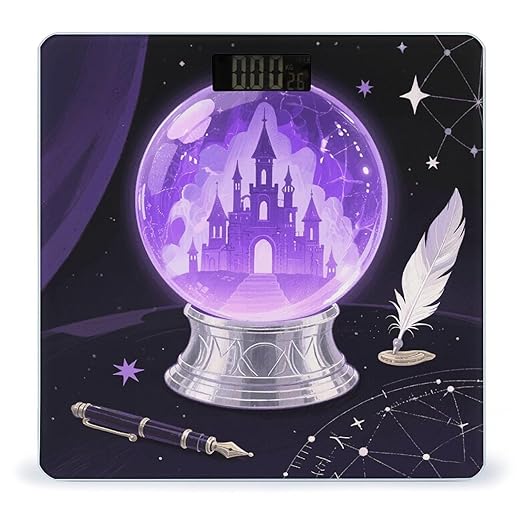 Magic Crystal Ball Scale for Body Weight Sturdy Tempered Glass Weighing Scales with LCD Display Accurate Digital Bathroom Scale Convenient Body Fat Smart Scales Easy Read