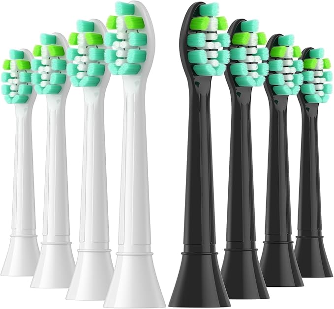 Replacement Toothbrush HeadsCompatible for Phips Electric Brush Head 4100 6500 6100 7500 5300(4pcs Blue-Black)