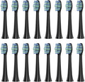 Replacement Toothbrush HeadCompatible for SOUNESS Electric SN903/SNK01/SN601/SN801/ST903/ST901/ST905/ST802/SN-P1(16black Cleaning)