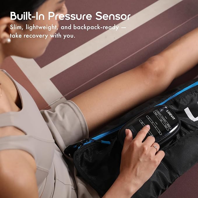 Cordless Air Compression Leg Massager for Pain Relief Full Leg Boots with Dynamic Pressure Enhances Circulation Reduces Muscle Pain Fast Recovery (Single)