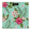 Hawaiian Tropical Leaves Flowers Scale for Body Weight Digital Bathroom Scale Precision Smart Weighing Scales with Clear LED Display Accurate High Precision Scales Weighing Machine