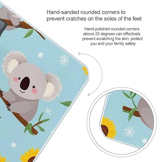 Digital Bathroom Weighing Scale Energy Saving Scale Smart Scale for Body Weight Sunflower Cute Cartoon Koala Bear
