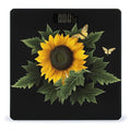 Weed with Sunflower Weight Scale Digital Electronic Scales Bathroom Scale Larg LCD Backlight Display High Precision MeasurementsTempered Glass