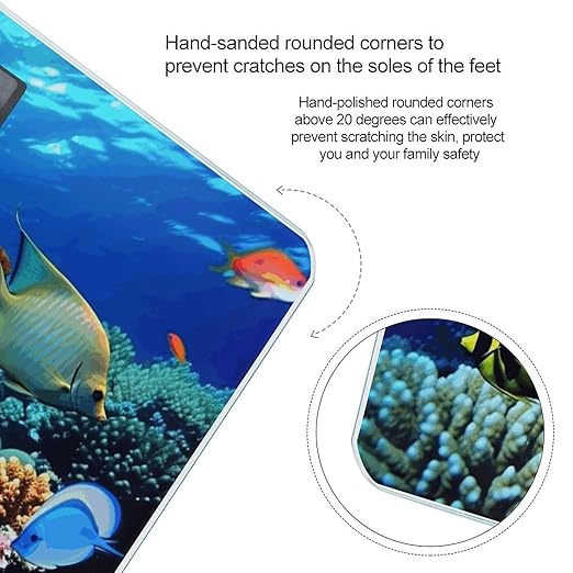 Tropical Ocean Sea Fish Scale for Body Weight Smart Scales Digital Bathroom Scale High Precision Weighing Scales with Large Display Weighing Machine for People