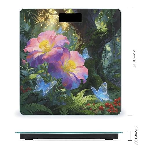 Jungle Reverie Smart Scale for Body Weight Digital Bathroom Scale Toughened Glass Weight Scale with Large LCD Backlight Display High Precision Scales Weighing Machine