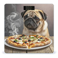 Pug Pizza Scale for Body Weight Digital Bathroom Scale Toughened Glass High Precision Scales for Body Weight with Large LCD Backlight Display Weight Scales