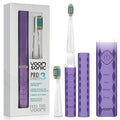 Voom Sonic Pro 3 Rechargeable Electric Toothbrush With Soft Dupont Nylon Bristles Dentist Recommended Portable Oral Care 2-Minute Timer 3 Adjustable Speeds Light Weight Design - Purple
