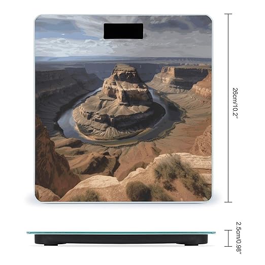 Grand Canyon Arizona Weight Scale Digital Electronic Scales Bathroom Scale Larg LCD Backlight Display High Precision MeasurementsTempered Glass