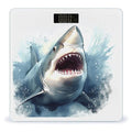 Shark in The Sea Bathroom Scale Large LCD Backlight Display Digital Scale Rounded Corners Body Scales Automatic Power On/Off Bathroom Scales for Home Bedrooms