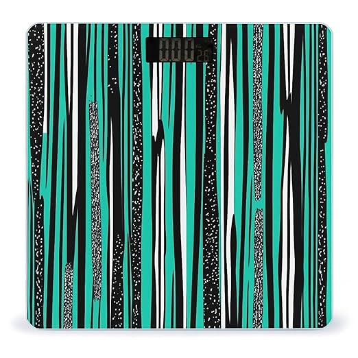 Striped Blue Scale for Body Weight Digital Bathroom Scale Accurate Smart Weight Scales with Large Display Weighing Machine High Precision Scales