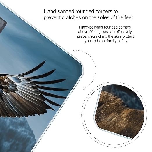 Eagle at Hunting Weight Scale for Body Weight Digital Bathroom Scale High Capacity Accurate Digital Weighing Scales and Easy-to-Read on Backlit LCD Display Scales