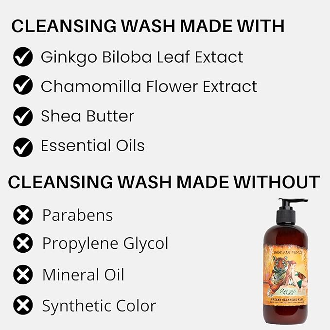 Barefoot Venus White Pine Creamy Cleansing Body Wash - 350 ML / 12 OZ (Apricot Brandy)