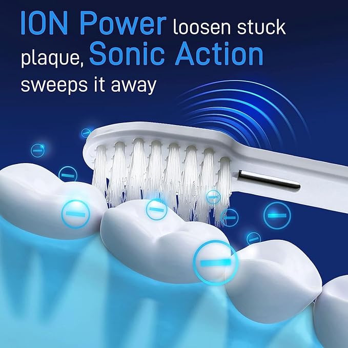 IONIC KISS IONPA DM Black Compact Ionic Power Electric Toothbrush with Travel Cap Brushing Timer 2 Modes 2 Soft Extended Filament Brush Heads Made in Japan KISS You Outdoor DM-011BK