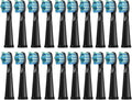 20 Pcs Toothbrush Heads Head Work Compatible for P11(20 PCS Black)