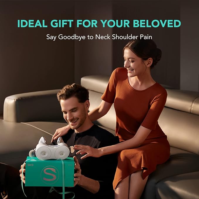 SKG H7 Neck Massager for Pain Relief Deep Tissue Shiatsu Neck and Shoulder Massager 4D Electric Kneading Massager with Heating Relax at Home Office Car Gift for Men Women Maye Musk's Choice