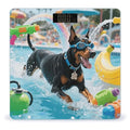 Doberman Pool Blitz Weight Scale Cute Bathroom Scale for Body Highly Accurate Digital Weighing Machine for People Compact LCD Display Scales with Sturdy Toughened Glass Scales