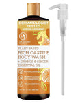 Dr. Jacobs Naturals Castile Orange and Ginger All-Natural Body Wash for Moisturizing Dry Skin with Plant-Based Ingredients with Pump - 32 Ounce