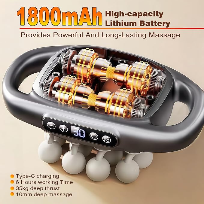 16-Drive Massage Gun Deep Tissue Muscle Massager with 3 Modes &amp 30 Intensities Portable Quiet Percussion Massager for Legs Waist Back Neck Buttocks Muscle Pain Relief