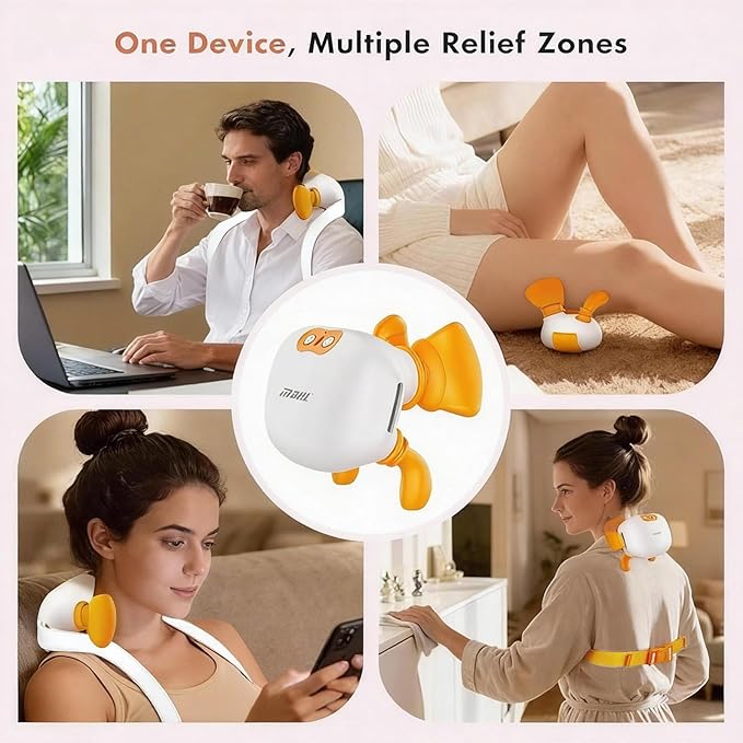 Shoulder and Neck Massager Bionic Heated Massager Neck Massager with Fingers 4D Kneading Massage Simulates a Real Palm Massage for Comfort Relax Muscle Tension