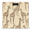 Hand Drawn Giraffes Scale for Body Weight Precision Bathroom Weighing Scales with Back Lit LCD Display Sturdy Tempered Glass Body Weight Scales Digital Bathroom Scale 400lb