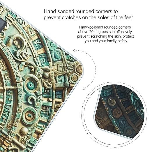 Mayan Calendar End of The World Scale for Body Weight Accurate Digital Bathroom Scale Toughened Glass High Precision Scales Smart Weight Scales with Large LCD Backlight Display Weighing Machine