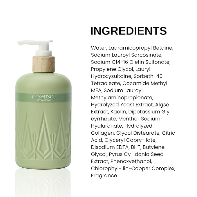 Moisturizing Body Wash for Sensitive Skin Women &amp Men Full Body Washes with Hot Spring Yeast Green Algae &amp Kaolin from Japan Natural Body Wash Daily Use 2EA Each 10.1 Fl Oz