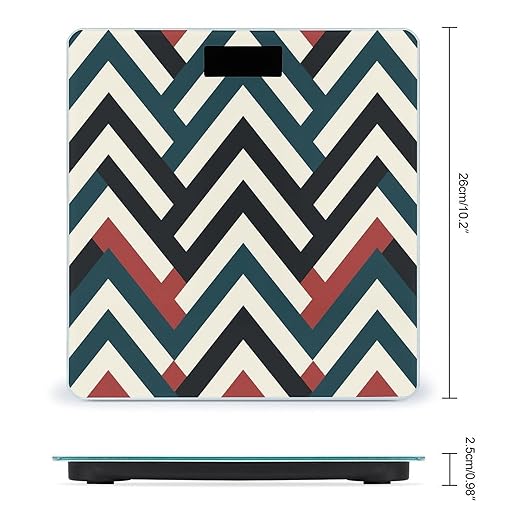 Zigzag Stripe Smart Scale for Body Weight Accurate Bathroom Scale with LED Display Digital Weight Scales Weighing Machine High Precision Scales for Bath Home
