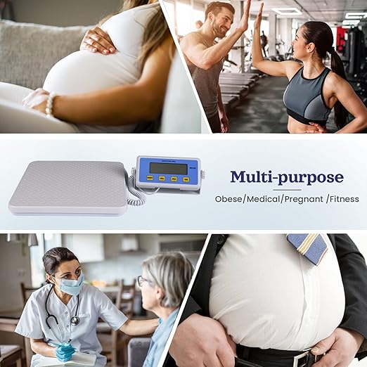 Professional Physician Scale 440 lb Home Gym Office Medical Floor Scale High Capacity Scale for Wrestler Powerlifters