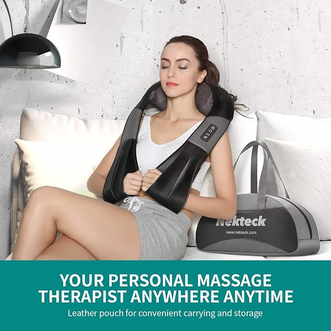 Nekteck Foot Massager with Heat Neck Massager for Pain Relief Deep Tissue